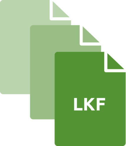Illustration: Tre papper liggandas framför varandra med texten LKF.