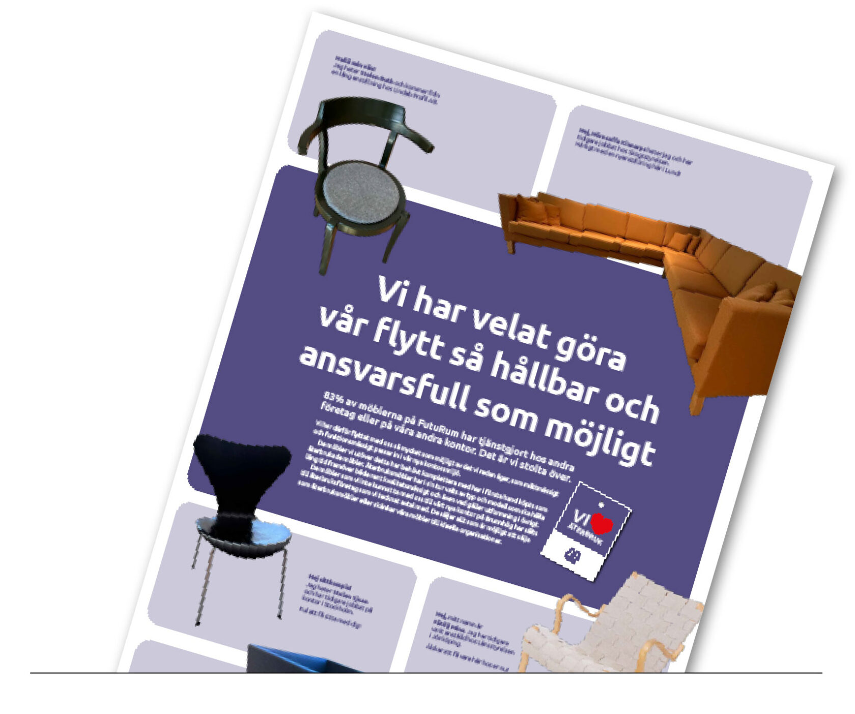 aterbruk Bild på ett informationsblad från LKF om återbruk